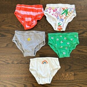 Gap Underwear 5-pack Little Girls Organic Cotton Panties. Clean, size 4-5 Years.